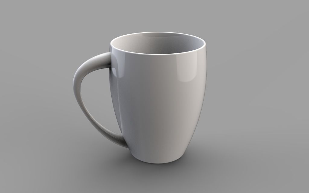 Mug with a prominent design and symbol of love 3D model_4
