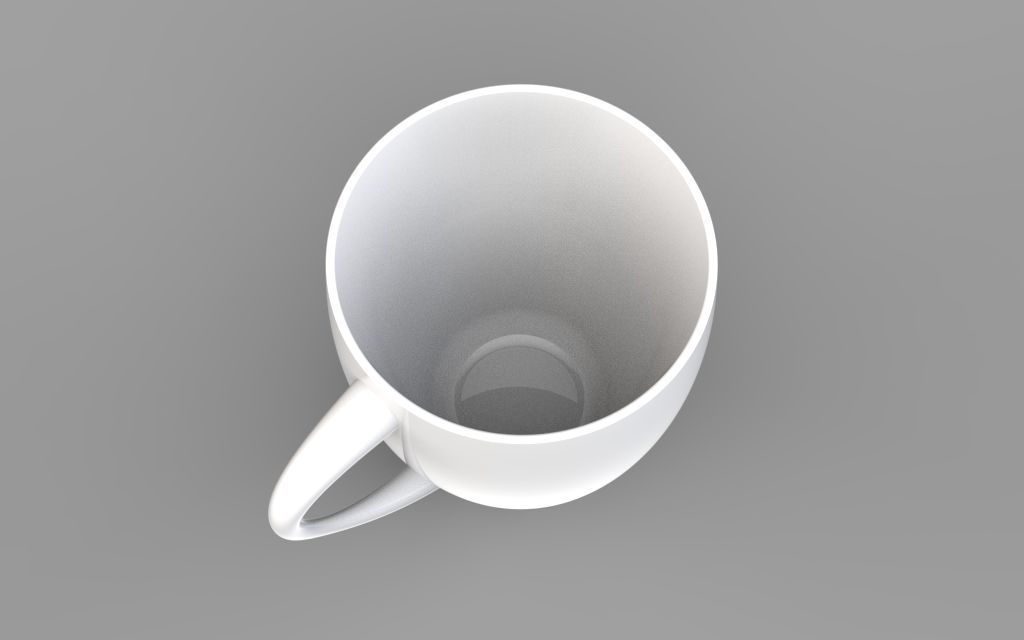 Mug with a prominent design and symbol of love 3D model_3
