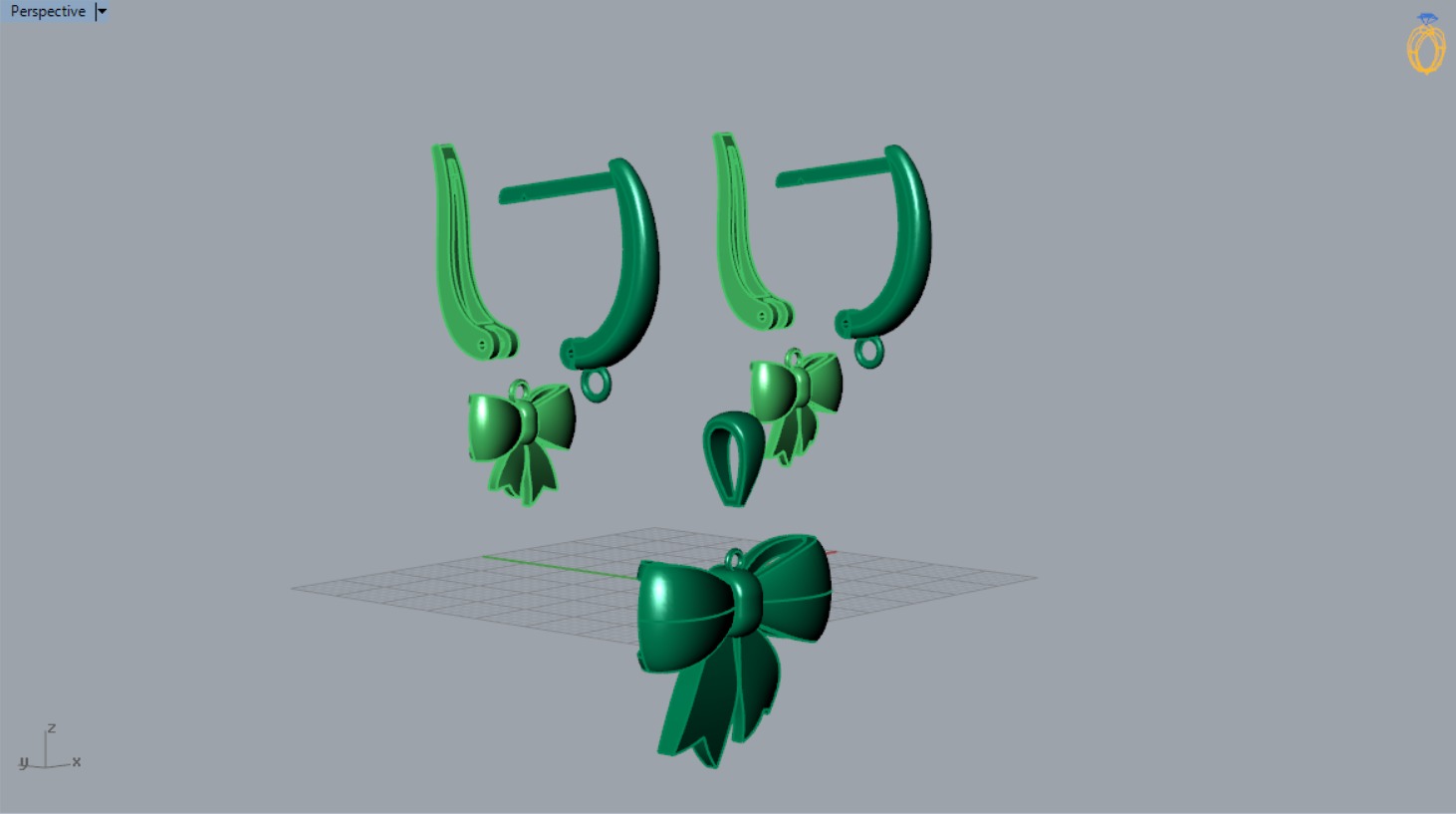 gold set gs0008 3D print model_15