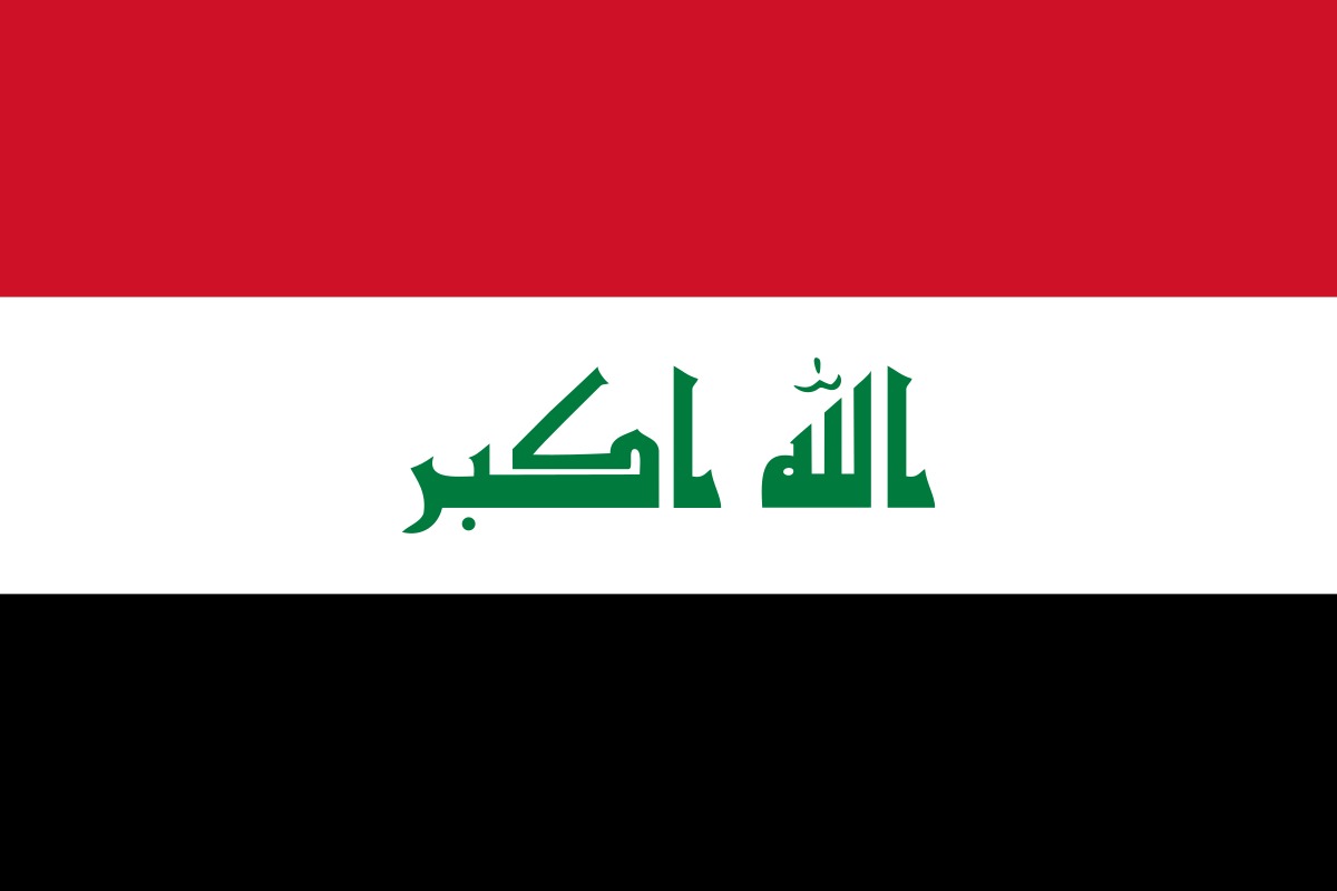 Iraqi flag on Helical structure  Decor 3D model_32