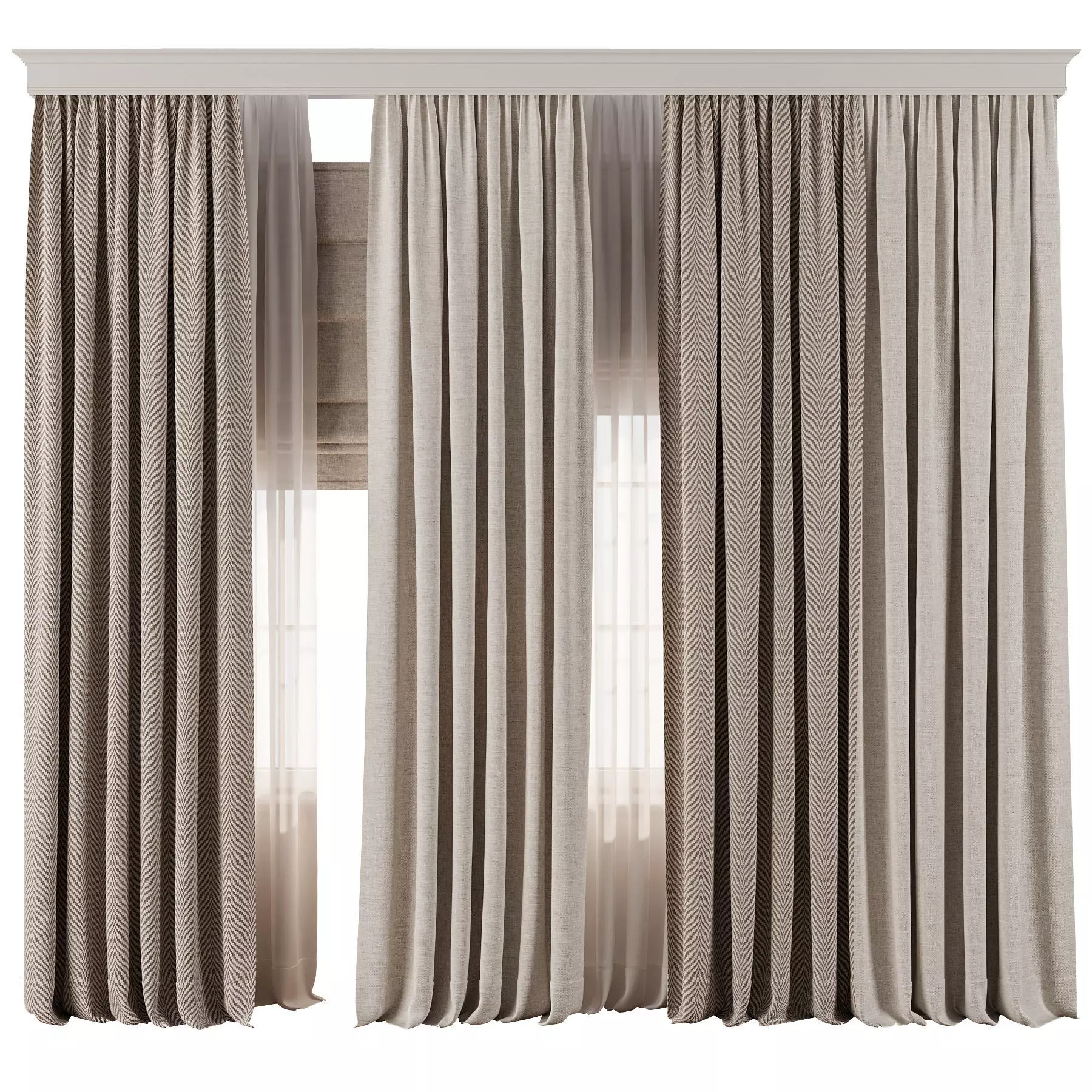 Curtain with Roman 53 3D model_0