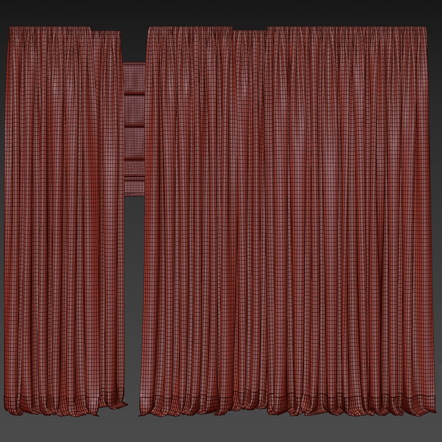Curtain with Roman 53 3D model_3