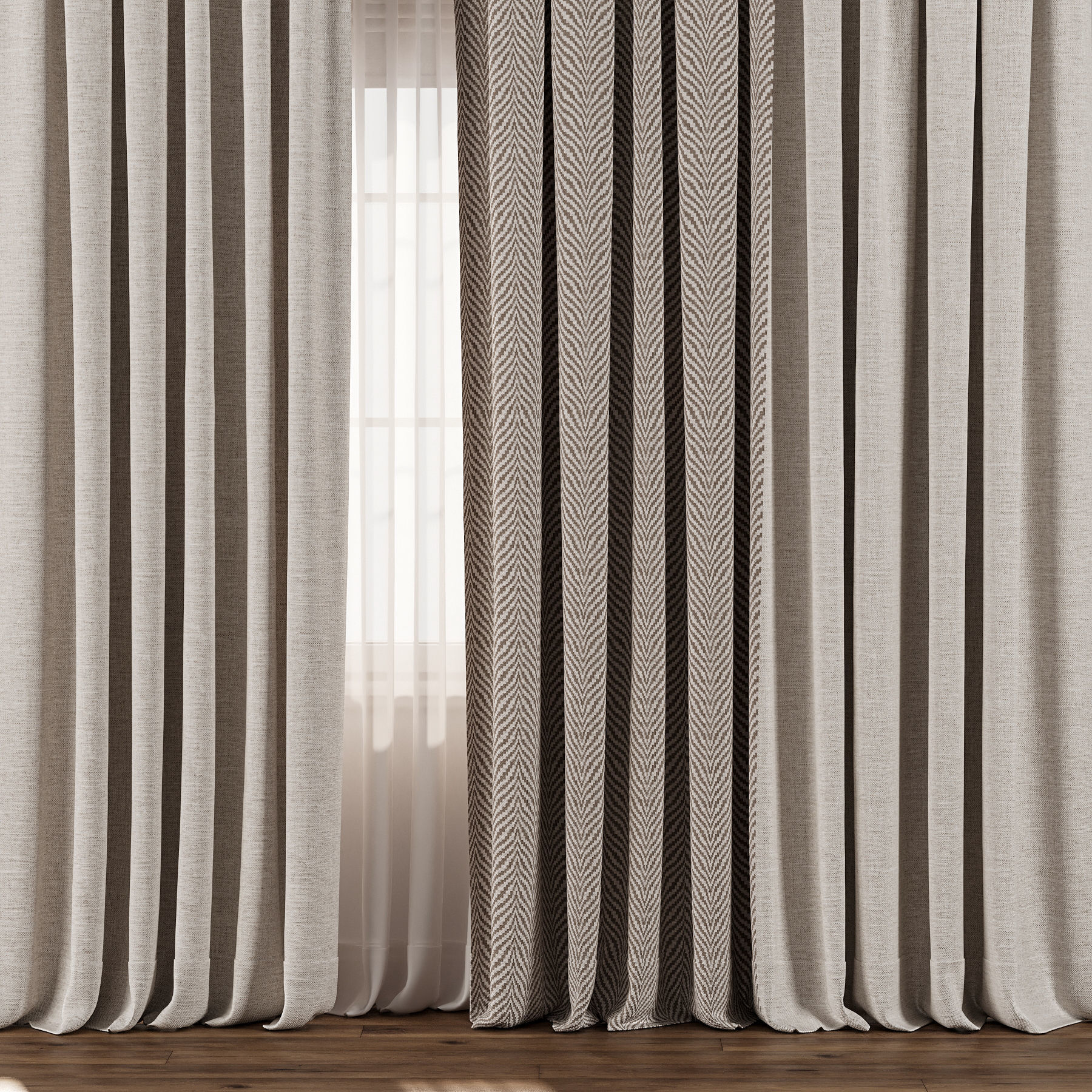 Curtain with Roman 53 3D model_2