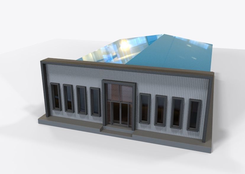 Low Poly Store-Warehouse Low-poly 3D model_37