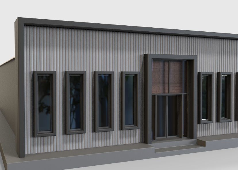 Low Poly Store-Warehouse Low-poly 3D model_3