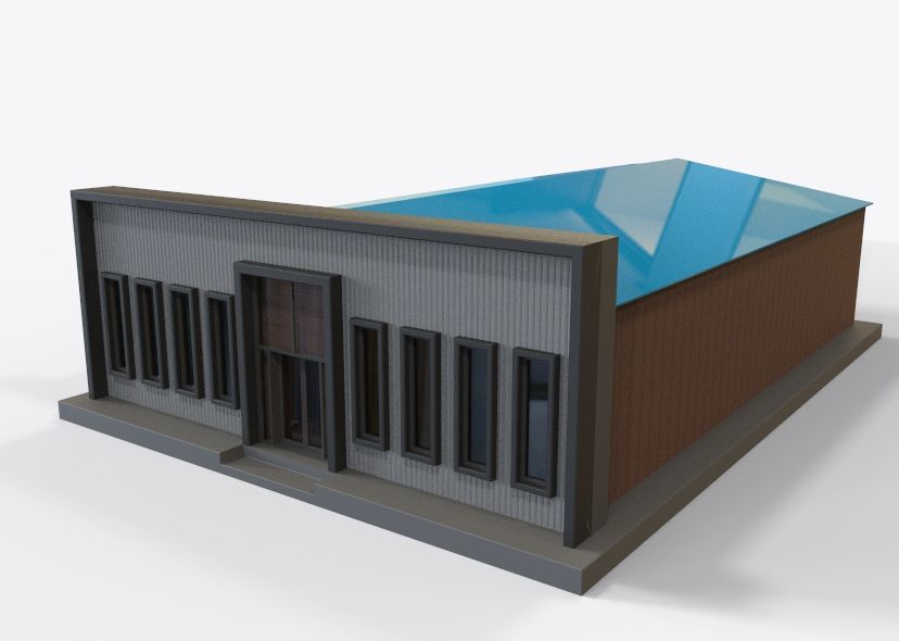 Low Poly Store-Warehouse Low-poly 3D model_43