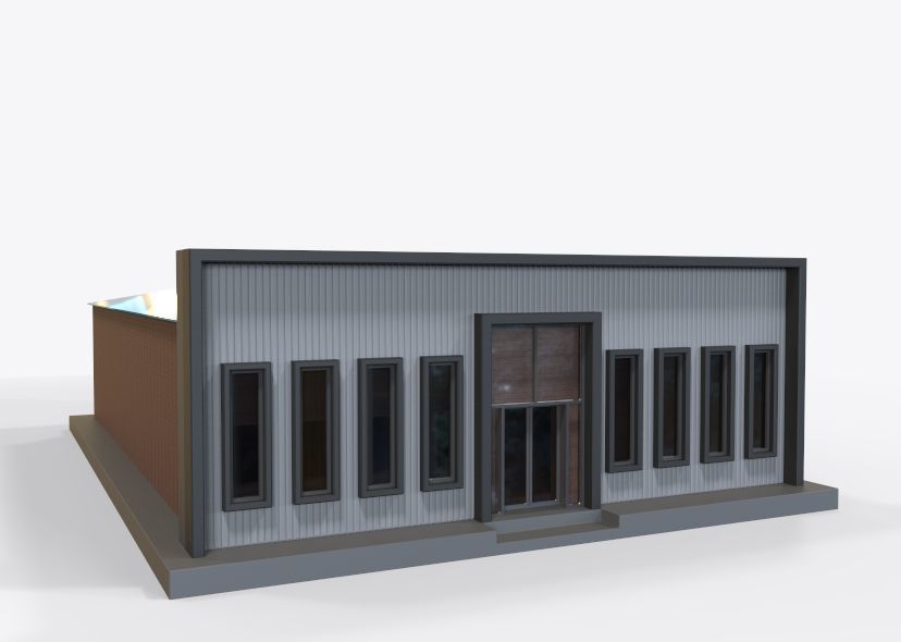 Low Poly Store-Warehouse Low-poly 3D model_26