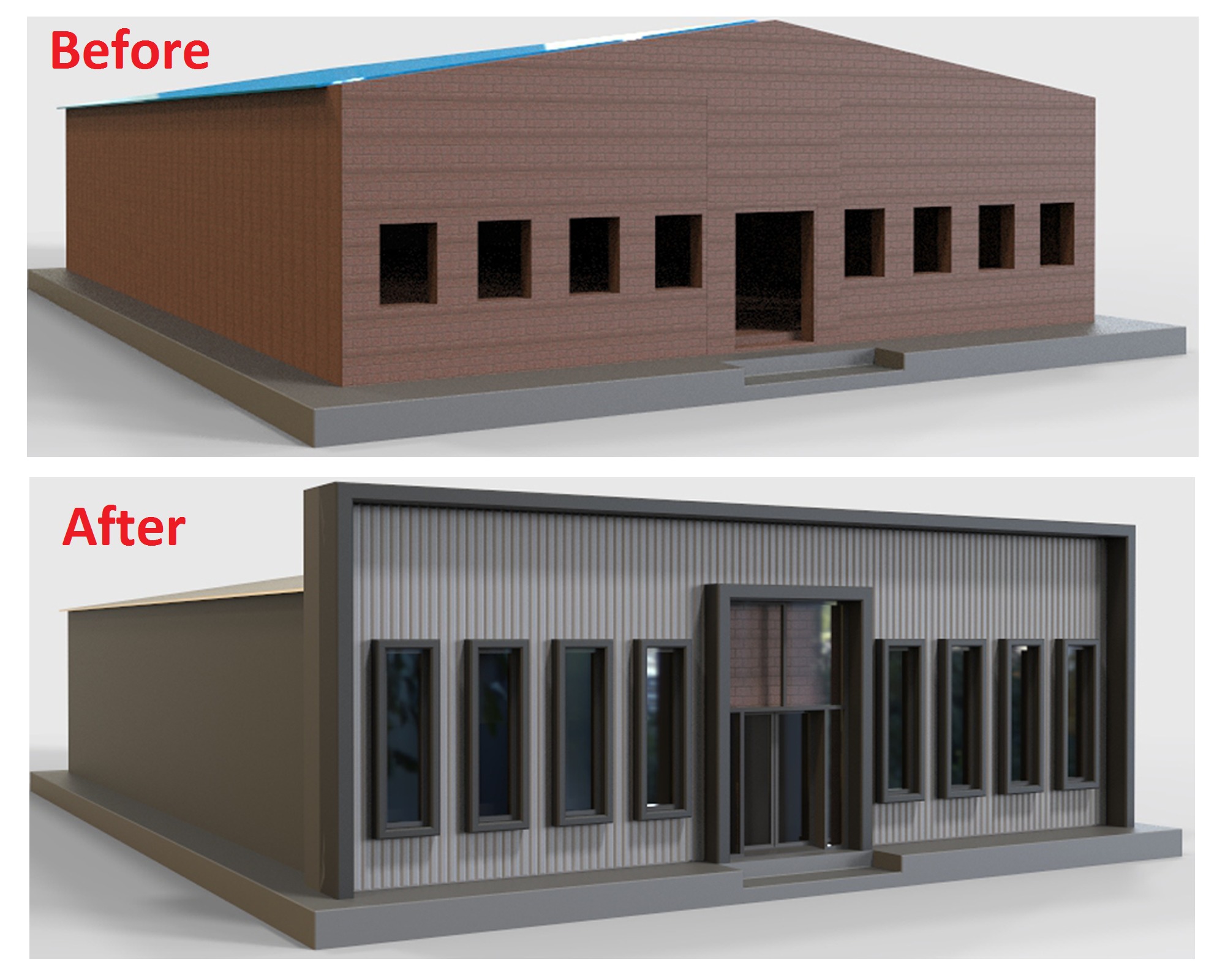 Low Poly Store-Warehouse Low-poly 3D model_1