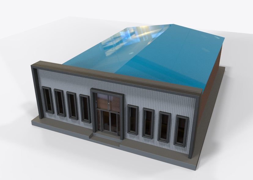 Low Poly Store-Warehouse Low-poly 3D model_36