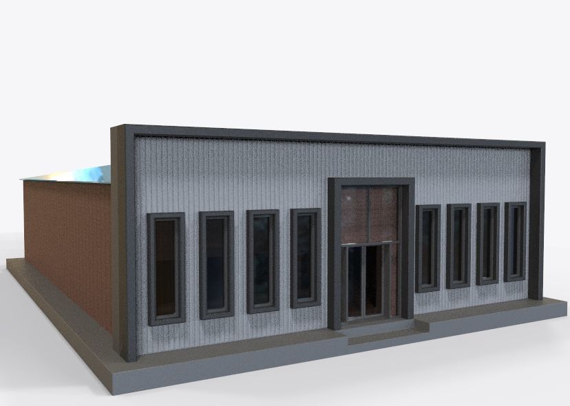 Low Poly Store-Warehouse Low-poly 3D model_24