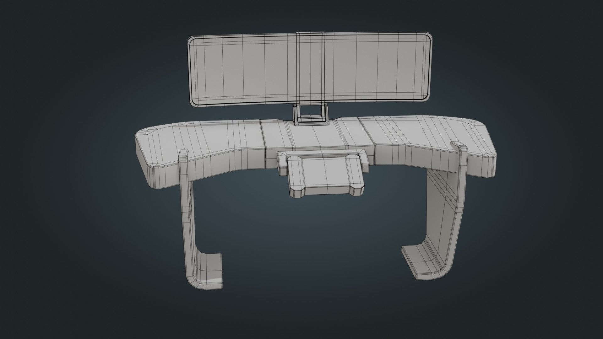 Sci fi Workspace - Game Ready - PBR Low-poly 3D model_17