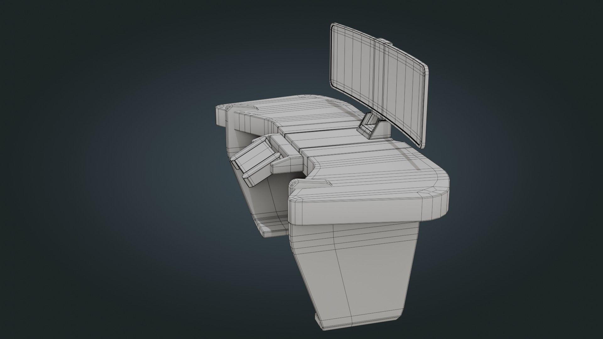 Sci fi Workspace - Game Ready - PBR Low-poly 3D model_20