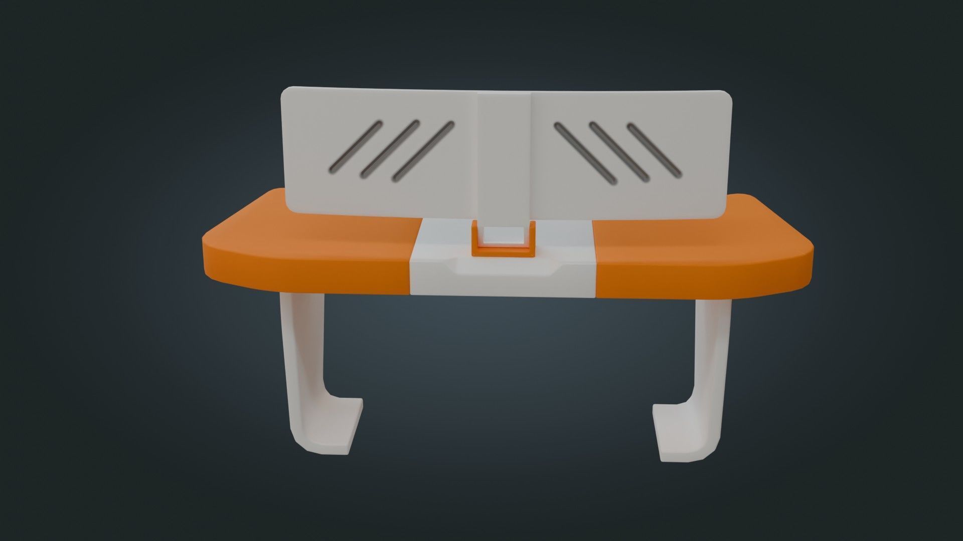 Sci fi Workspace - Game Ready - PBR Low-poly 3D model_8