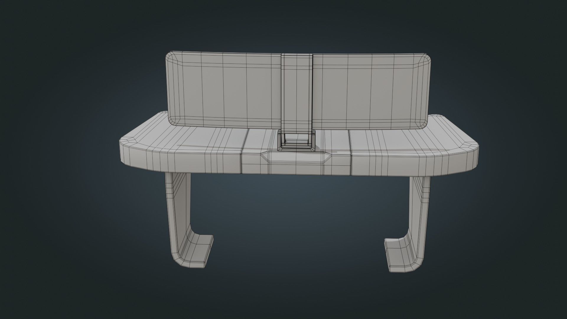 Sci fi Workspace - Game Ready - PBR Low-poly 3D model_23