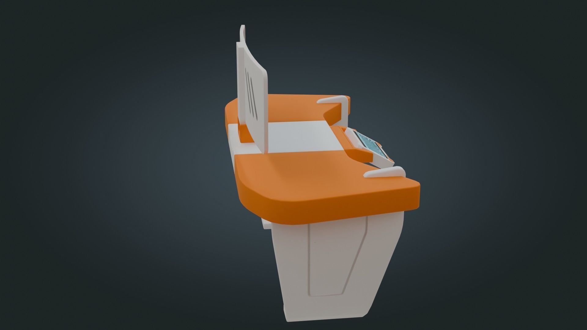 Sci fi Workspace - Game Ready - PBR Low-poly 3D model_10