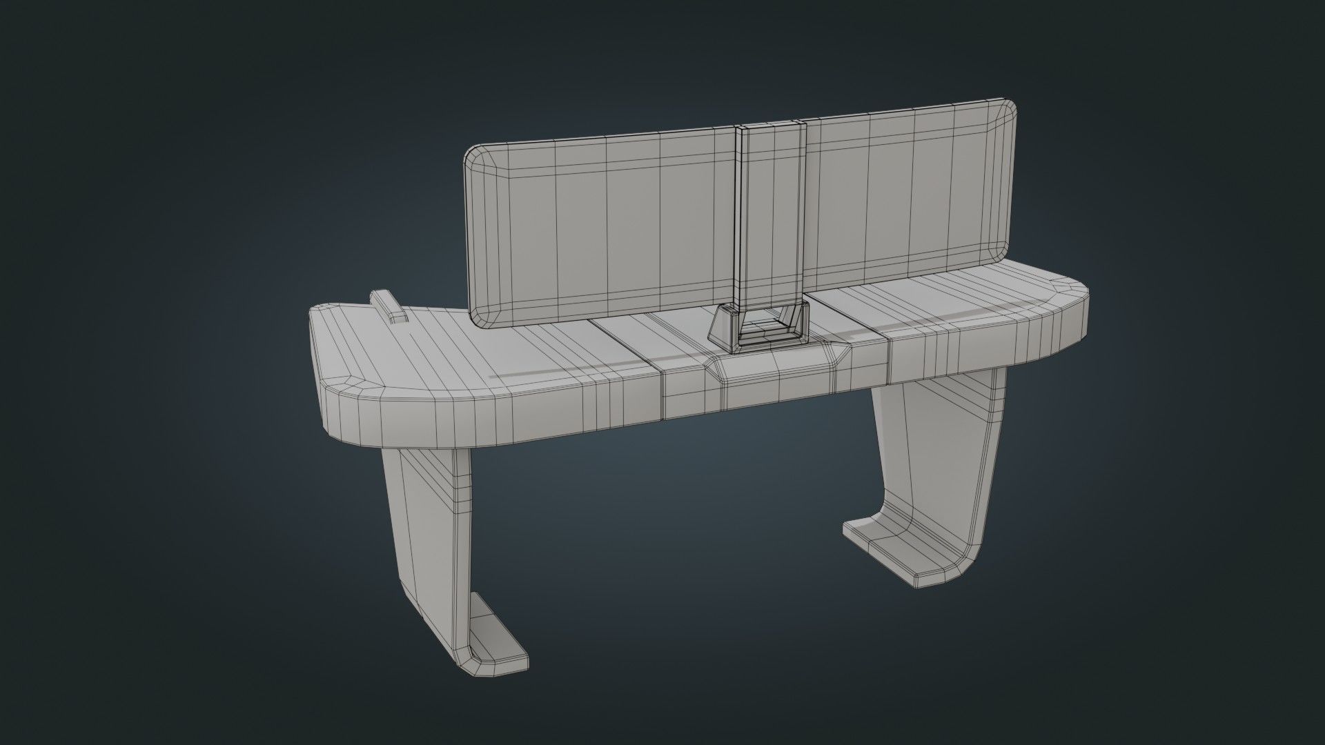 Sci fi Workspace - Game Ready - PBR Low-poly 3D model_22