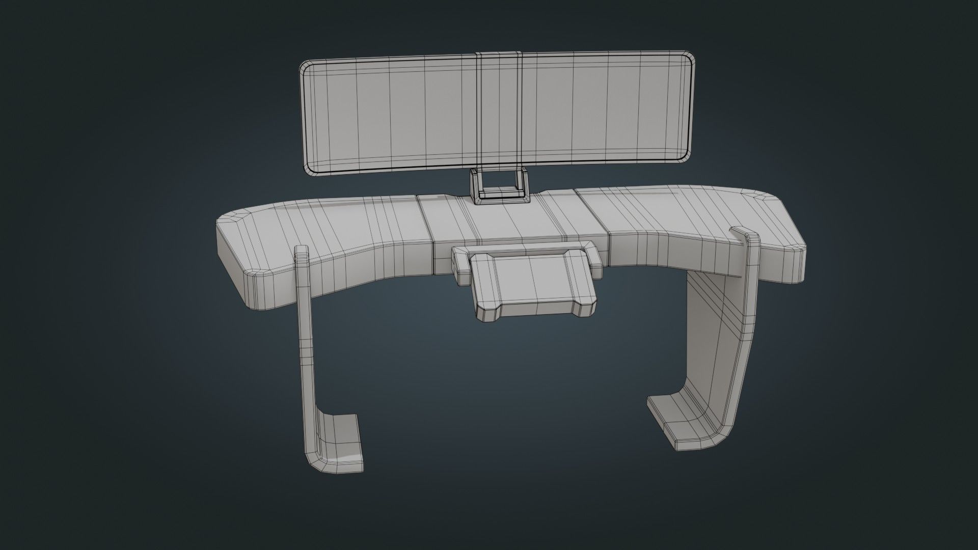 Sci fi Workspace - Game Ready - PBR Low-poly 3D model_28