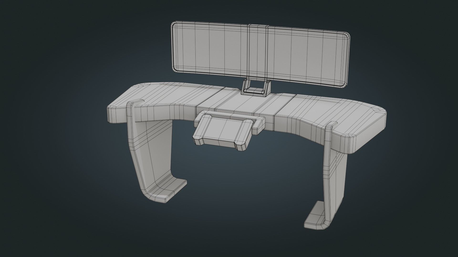 Sci fi Workspace - Game Ready - PBR Low-poly 3D model_18