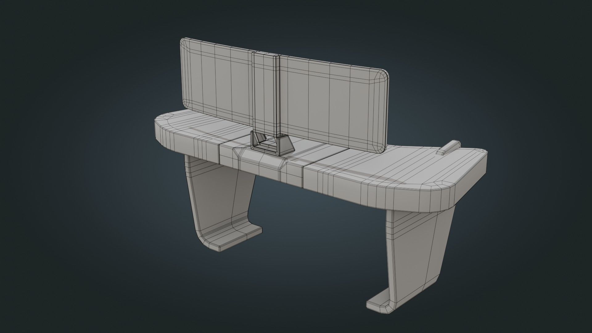 Sci fi Workspace - Game Ready - PBR Low-poly 3D model_24