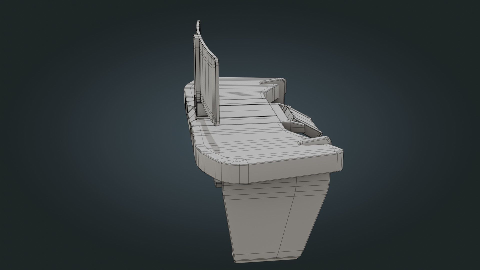 Sci fi Workspace - Game Ready - PBR Low-poly 3D model_25