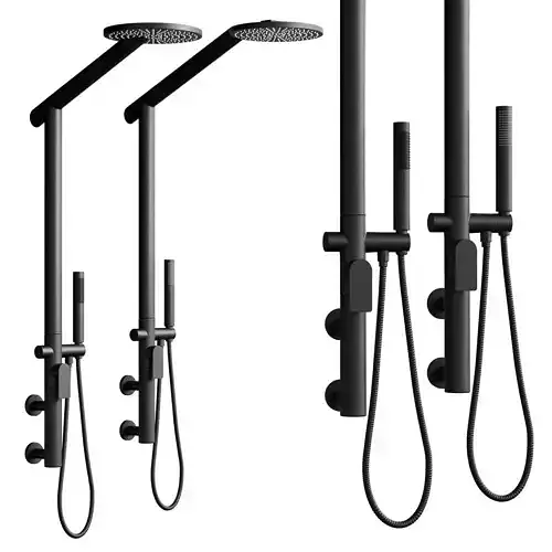 Graff Shower set 5115010 SENTO Series Low-poly 3D model