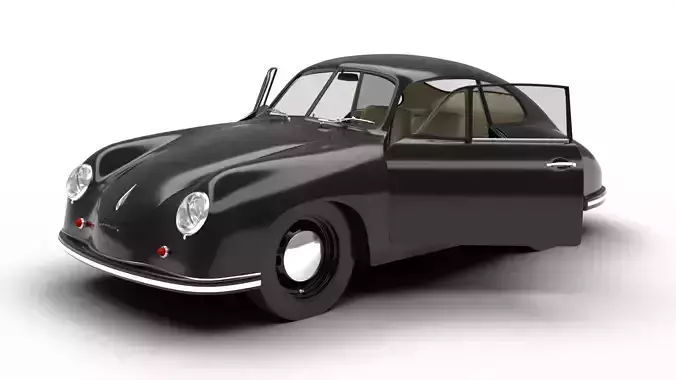 Porsche 356 1300 1952 3d model HQ 3D model