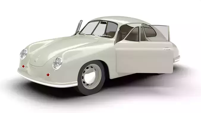 Porsche 356 1300 1952 3d model HQ 3D model