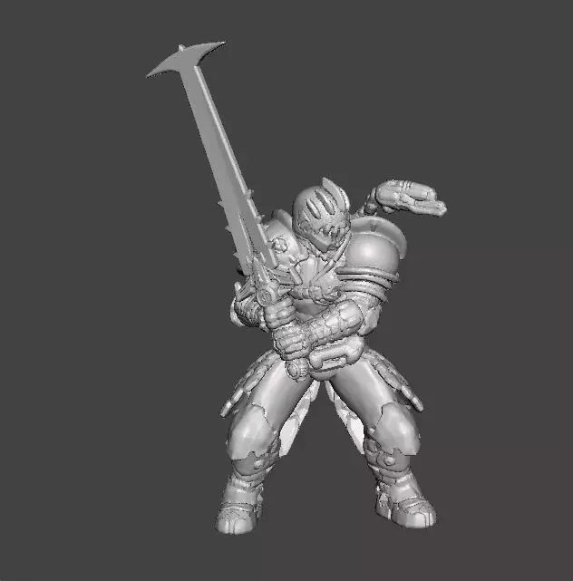 SLAYER SENTINEL ARMOR CRUCIBLE SWORD MINIATURE MODEL FIGURE RPG 3D print model_0