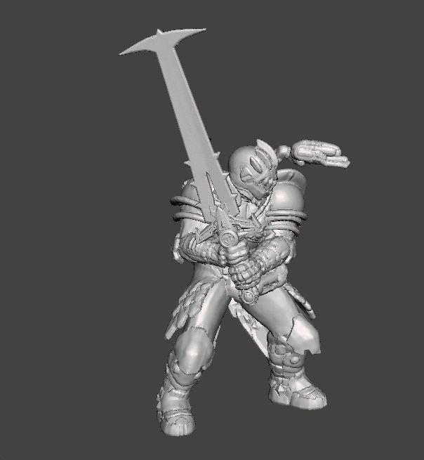 SLAYER SENTINEL ARMOR CRUCIBLE SWORD MINIATURE MODEL FIGURE RPG 3D print model_1