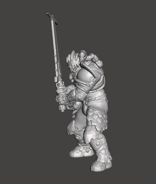 SLAYER SENTINEL ARMOR CRUCIBLE SWORD MINIATURE MODEL FIGURE RPG 3D print model_3