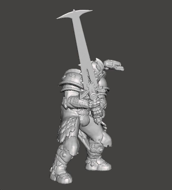 SLAYER SENTINEL ARMOR CRUCIBLE SWORD MINIATURE MODEL FIGURE RPG 3D print model_4