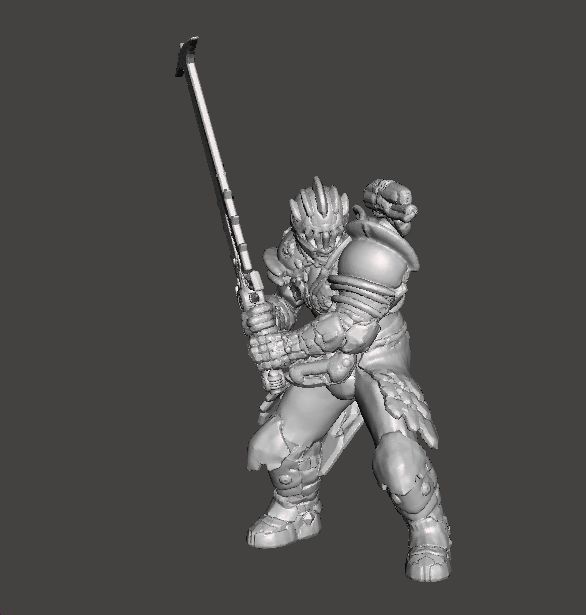SLAYER SENTINEL ARMOR CRUCIBLE SWORD MINIATURE MODEL FIGURE RPG 3D print model_2