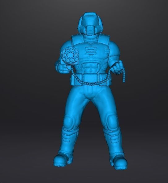 SLAYER CLASSIC W CHAINGUN MINIATURE MODEL FIGURE SCIFI GAMES RPG 3D print model_8