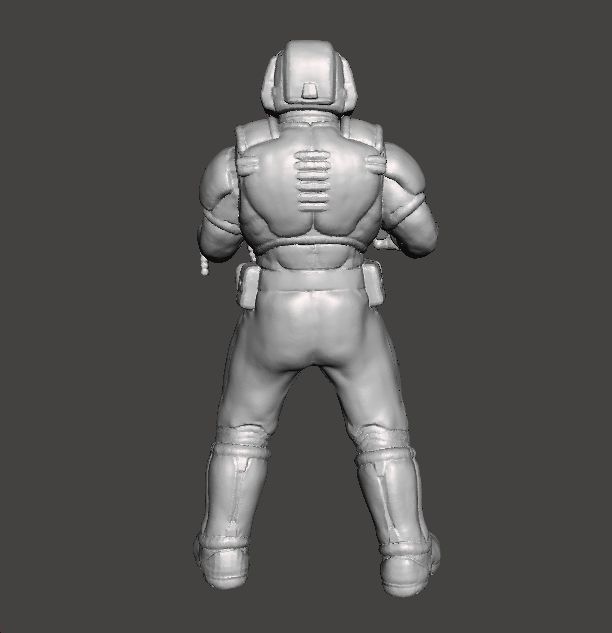 SLAYER CLASSIC W CHAINGUN MINIATURE MODEL FIGURE SCIFI GAMES RPG 3D print model_5