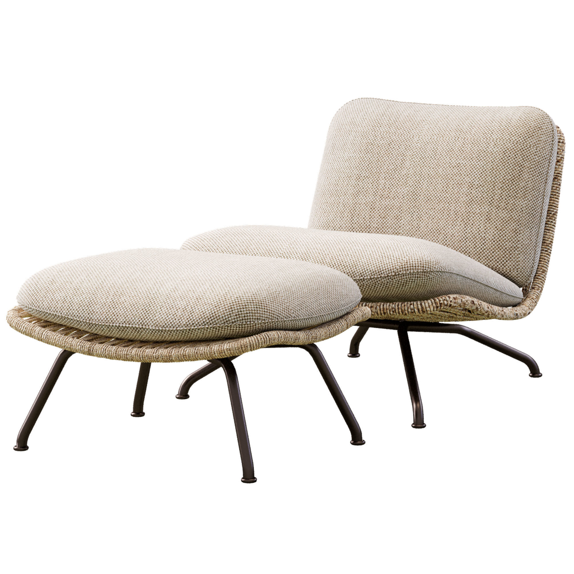 Pattie Cord Outdoor Armchair 3D model_3