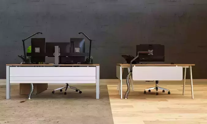 Working desk with IP phone