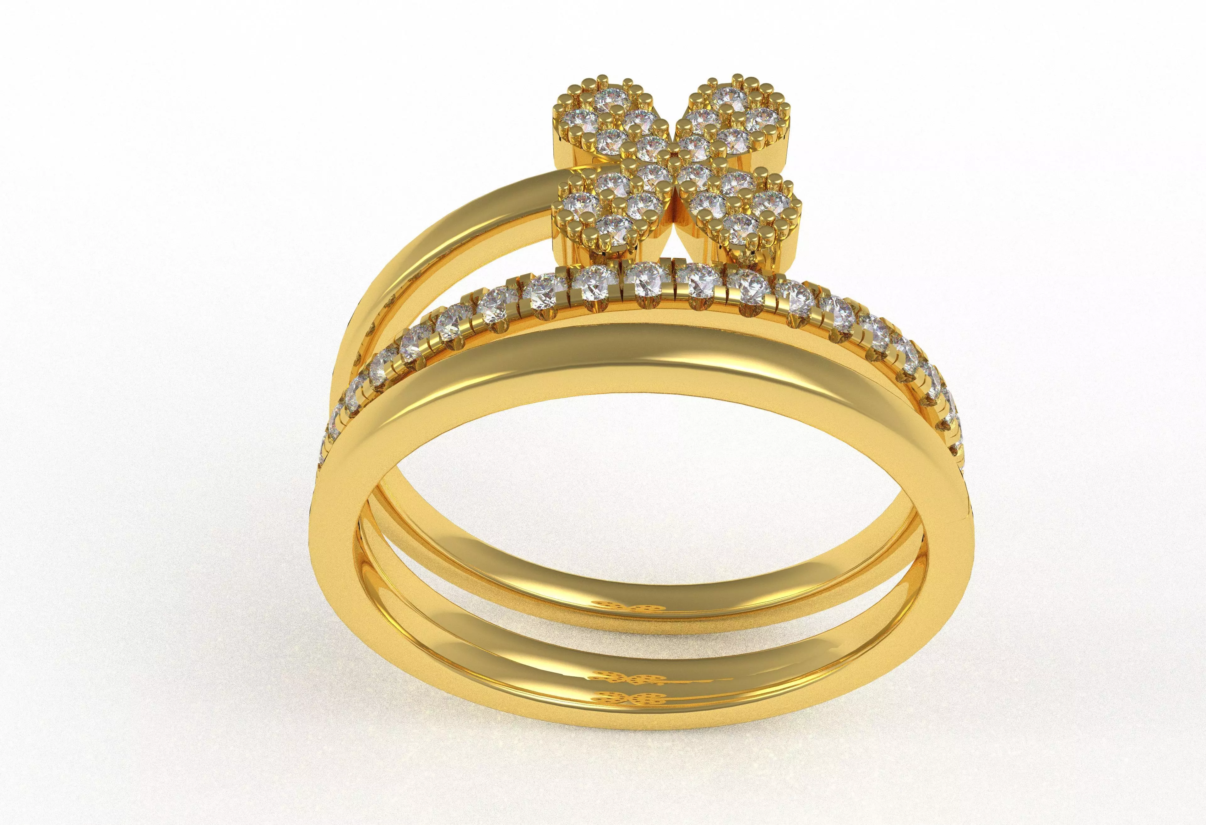 Flower Shape Spiral Ring 3D print model
