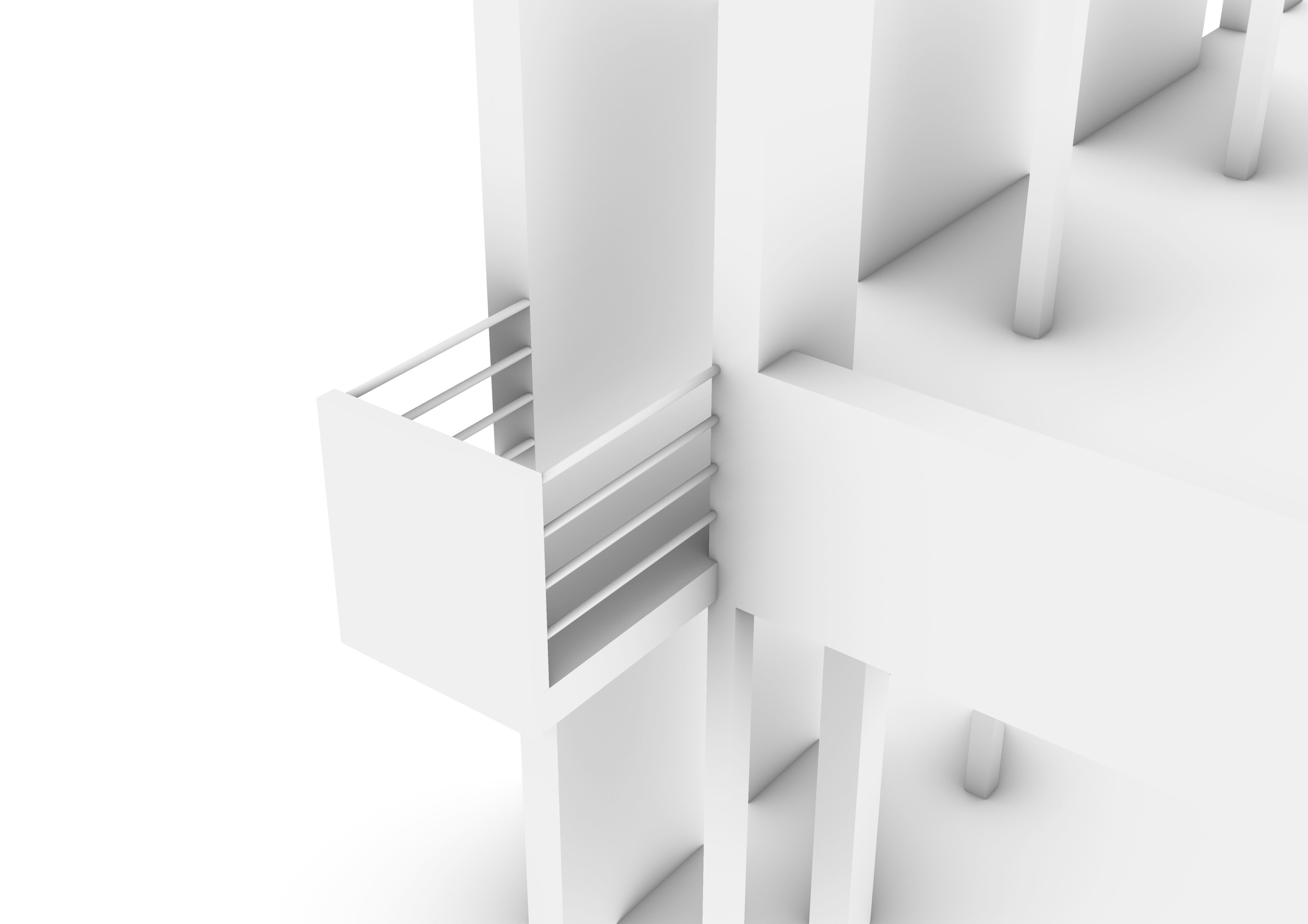 Maison Weissenhof Citrohan Le Corbusier 3D model_7