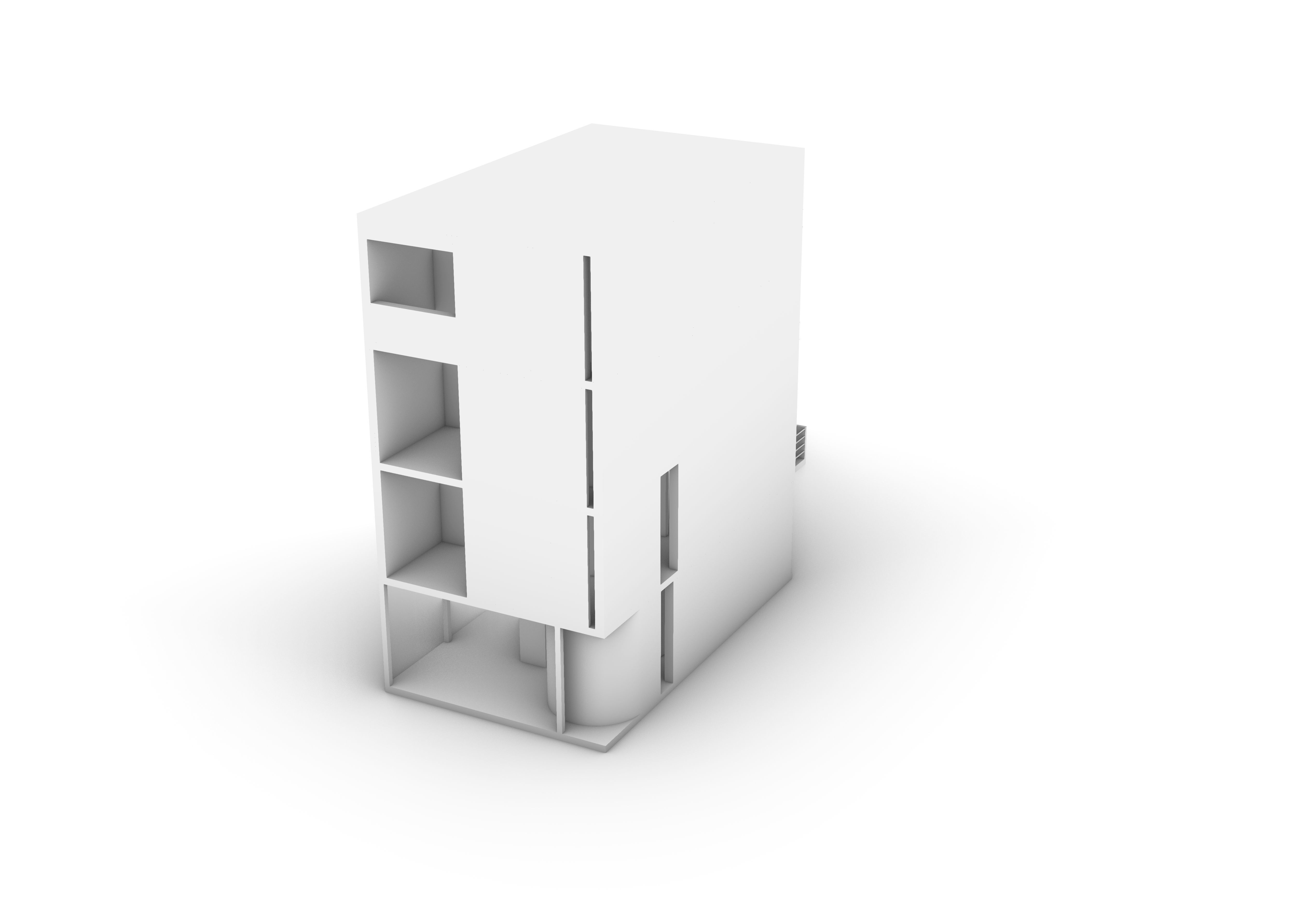 Maison Weissenhof Citrohan Le Corbusier 3D model_4