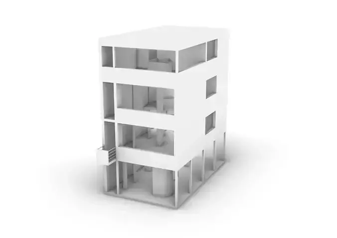 Maison Weissenhof Citrohan Le Corbusier 3D model