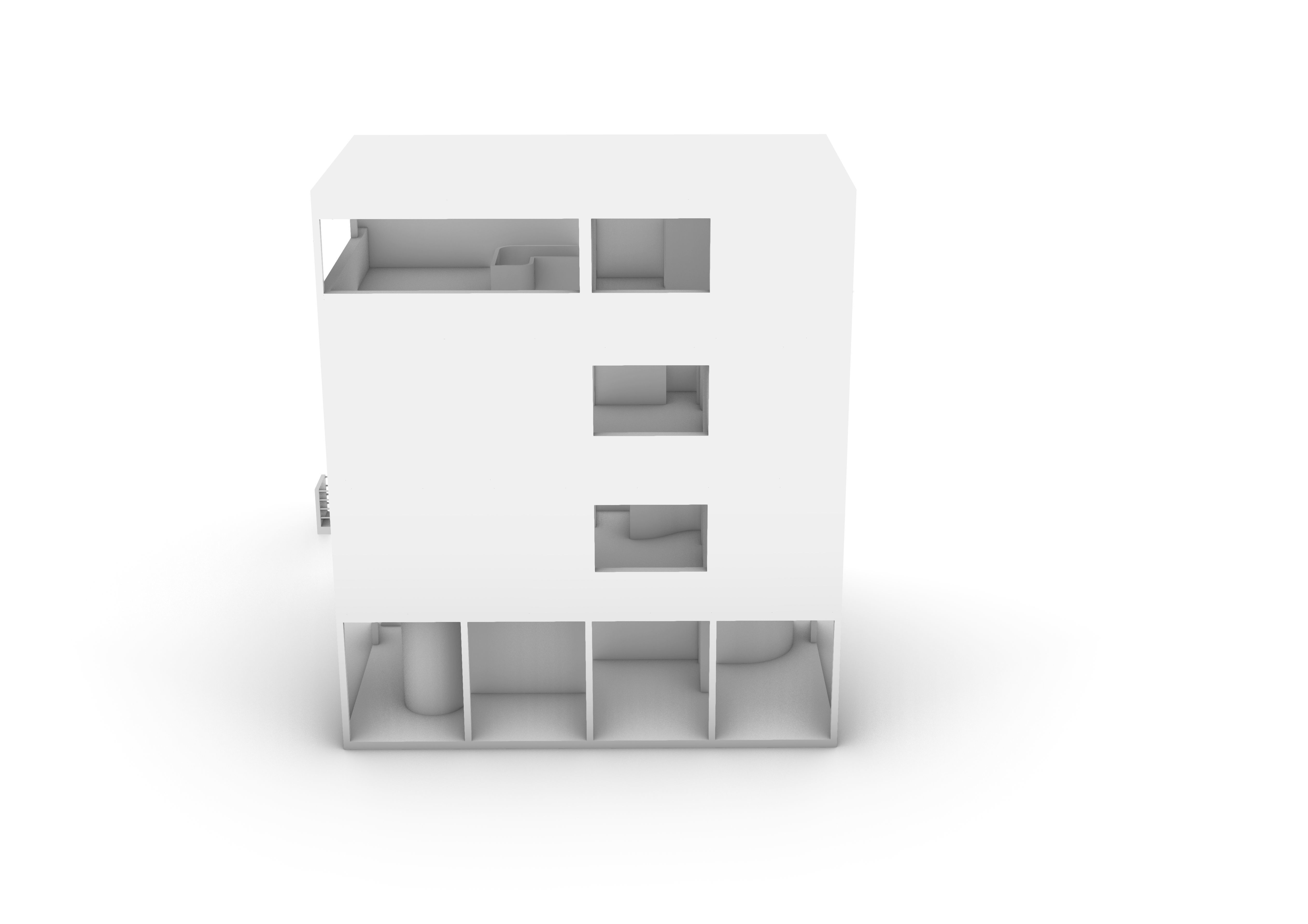 Maison Weissenhof Citrohan Le Corbusier 3D model_2