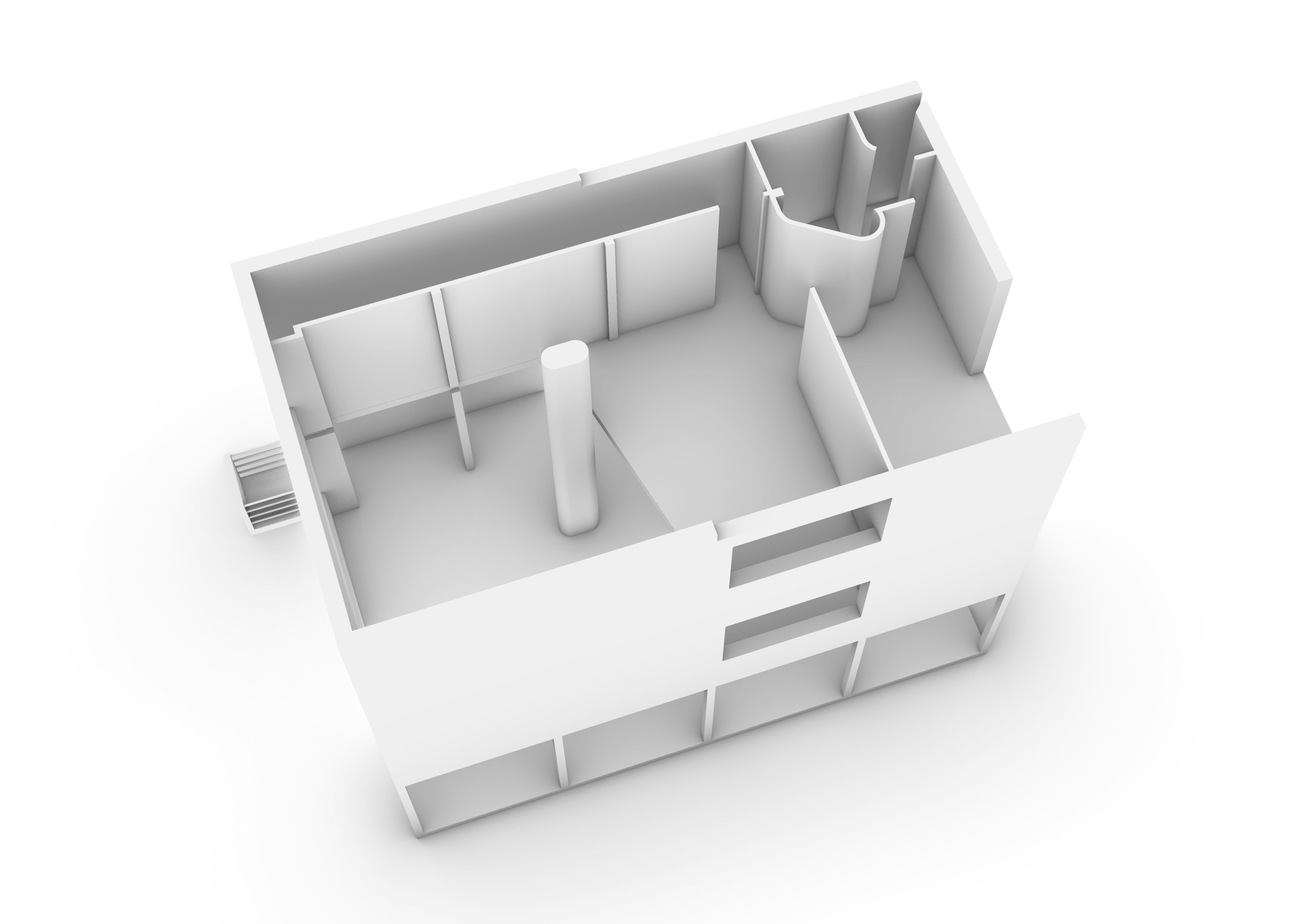 Maison Weissenhof Citrohan Le Corbusier 3D model_9