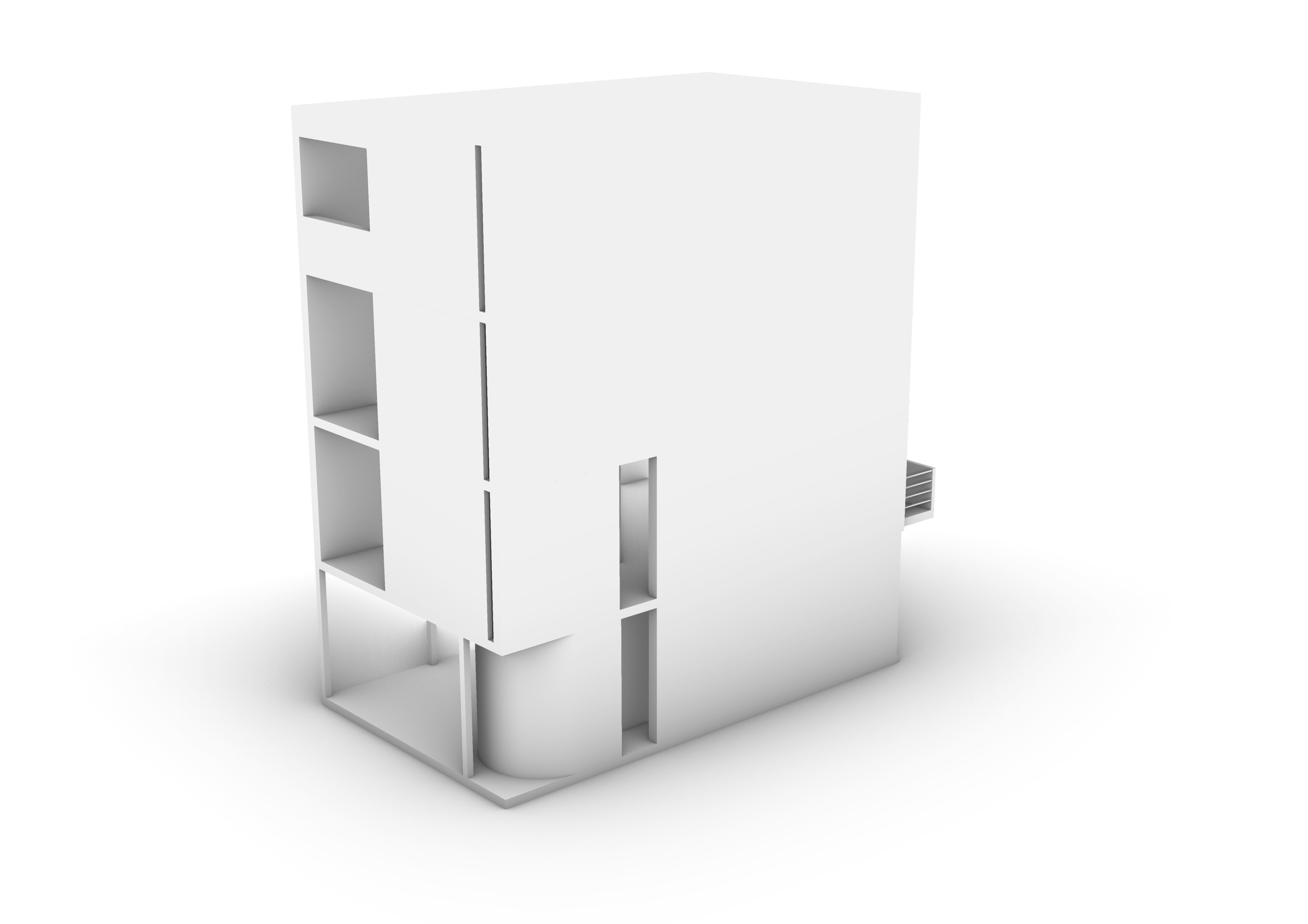 Maison Weissenhof Citrohan Le Corbusier 3D model_5