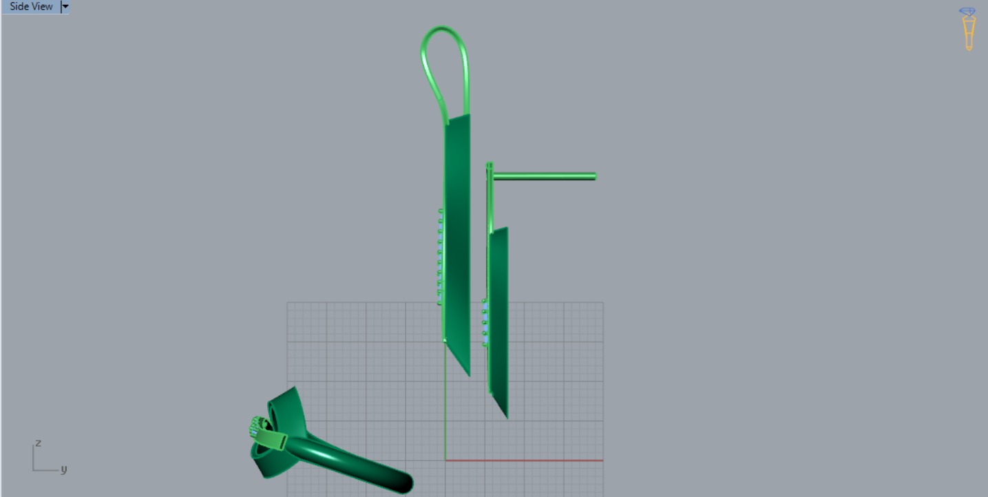 leaf jewelry set js0011 3D print model_12