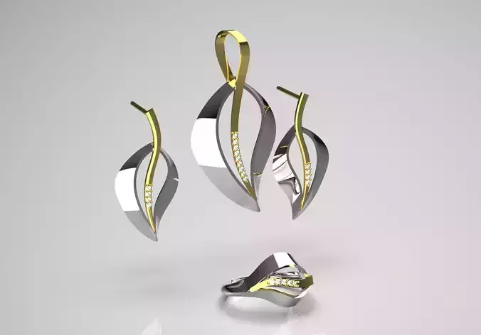 leaf jewelry set js0011