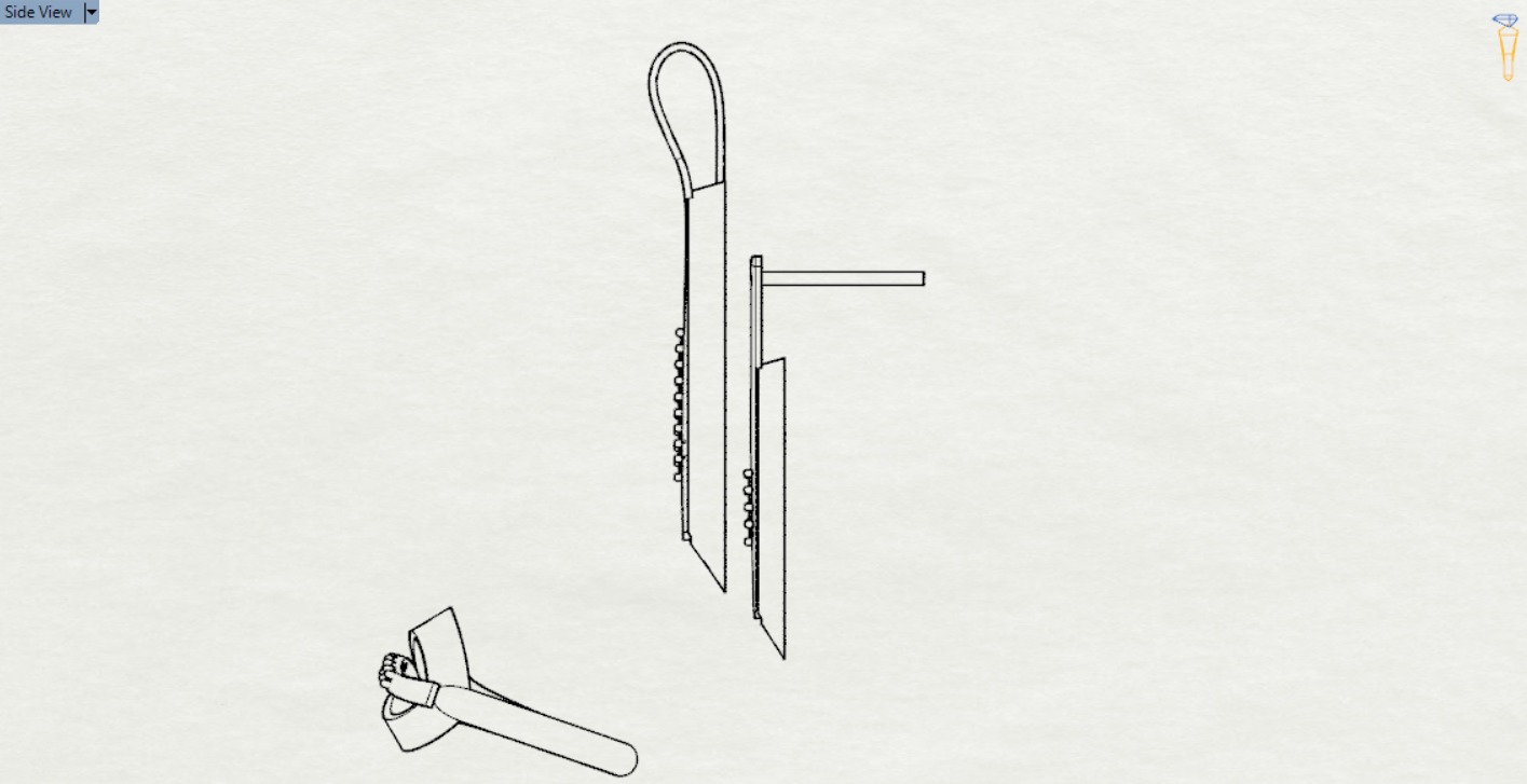 leaf jewelry set js0011 3D print model_13