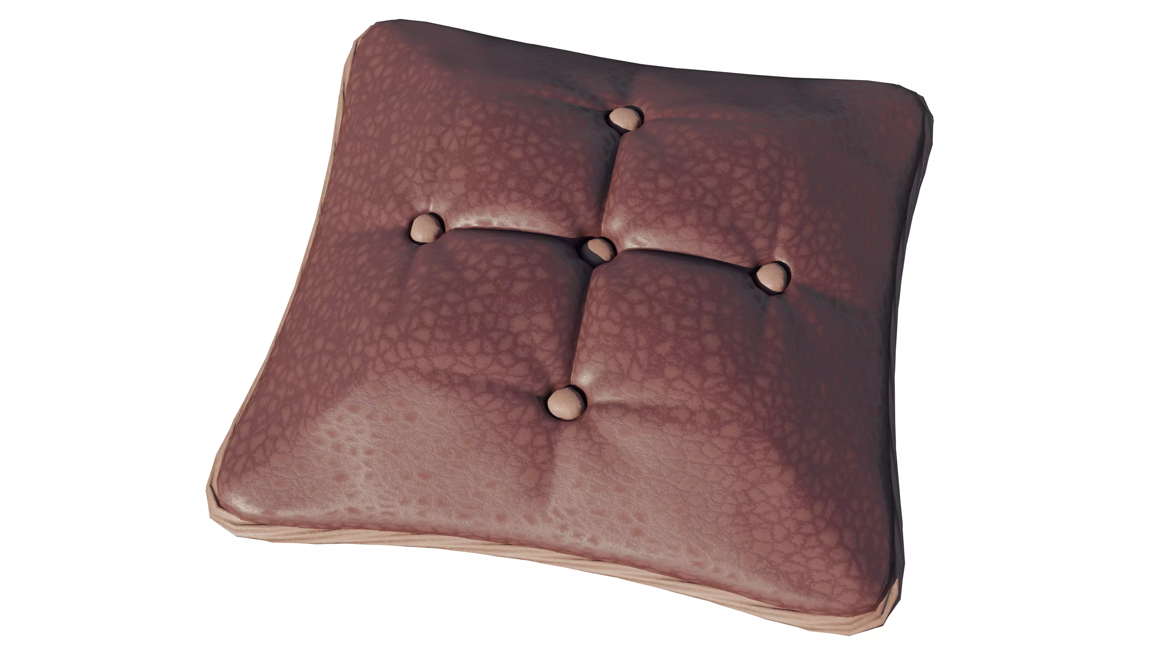 Leather cushion detailed 3d model Free 3D model