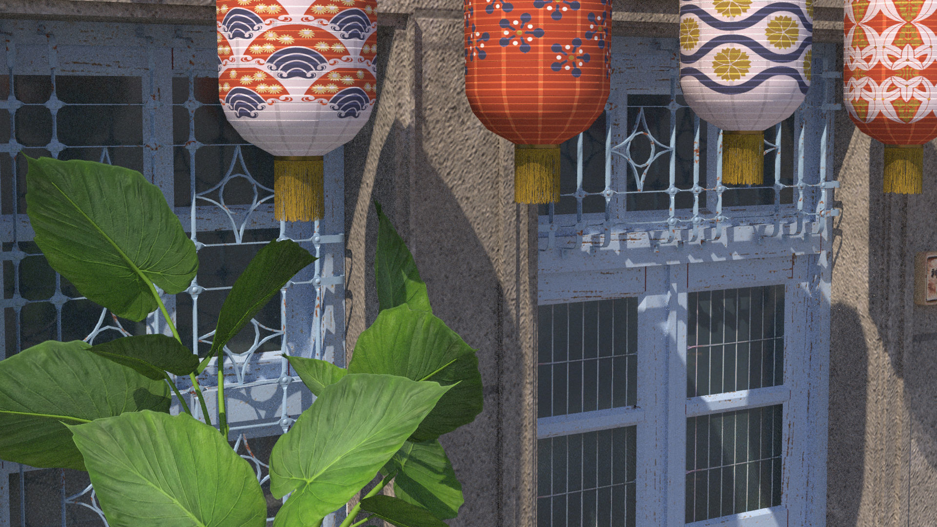 Shennong Street Building 61 Low-poly 3D model_13