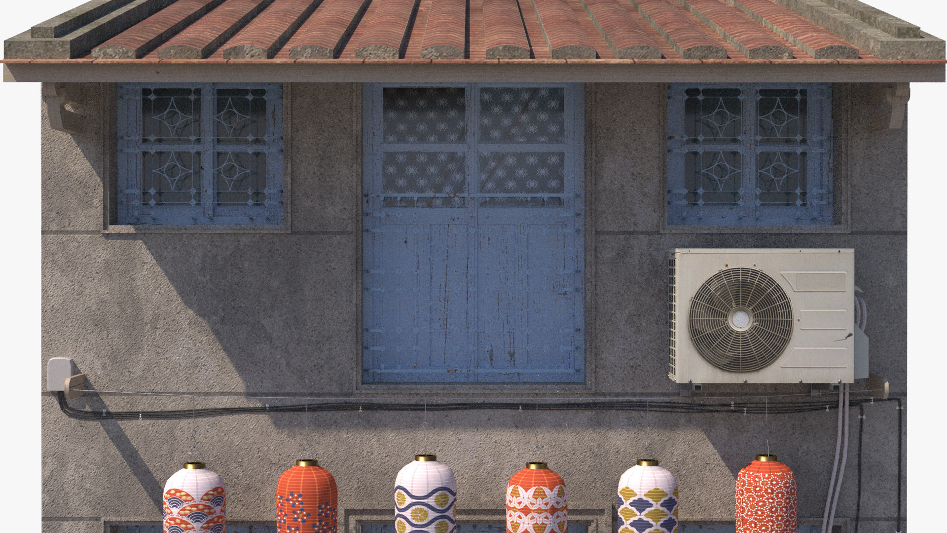 Shennong Street Building 61 Low-poly 3D model_5