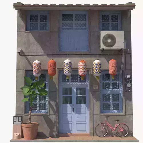 Shennong Street Building 61 Low-poly 3D model